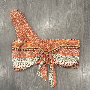 Anthropologie Boho One-Shoulder Tie Top